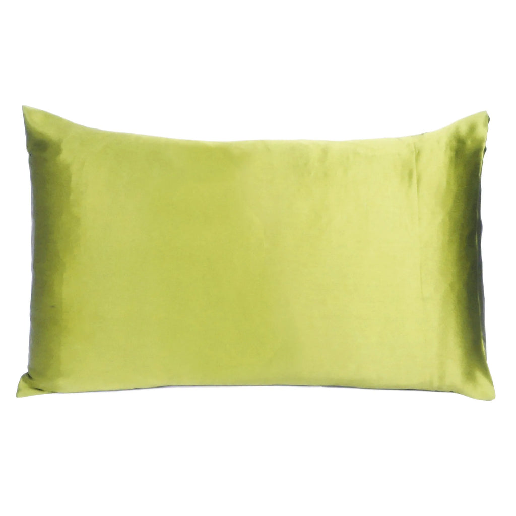 Lemongrass Dreamy Set Of 2 Silky Satin King Pillowcases