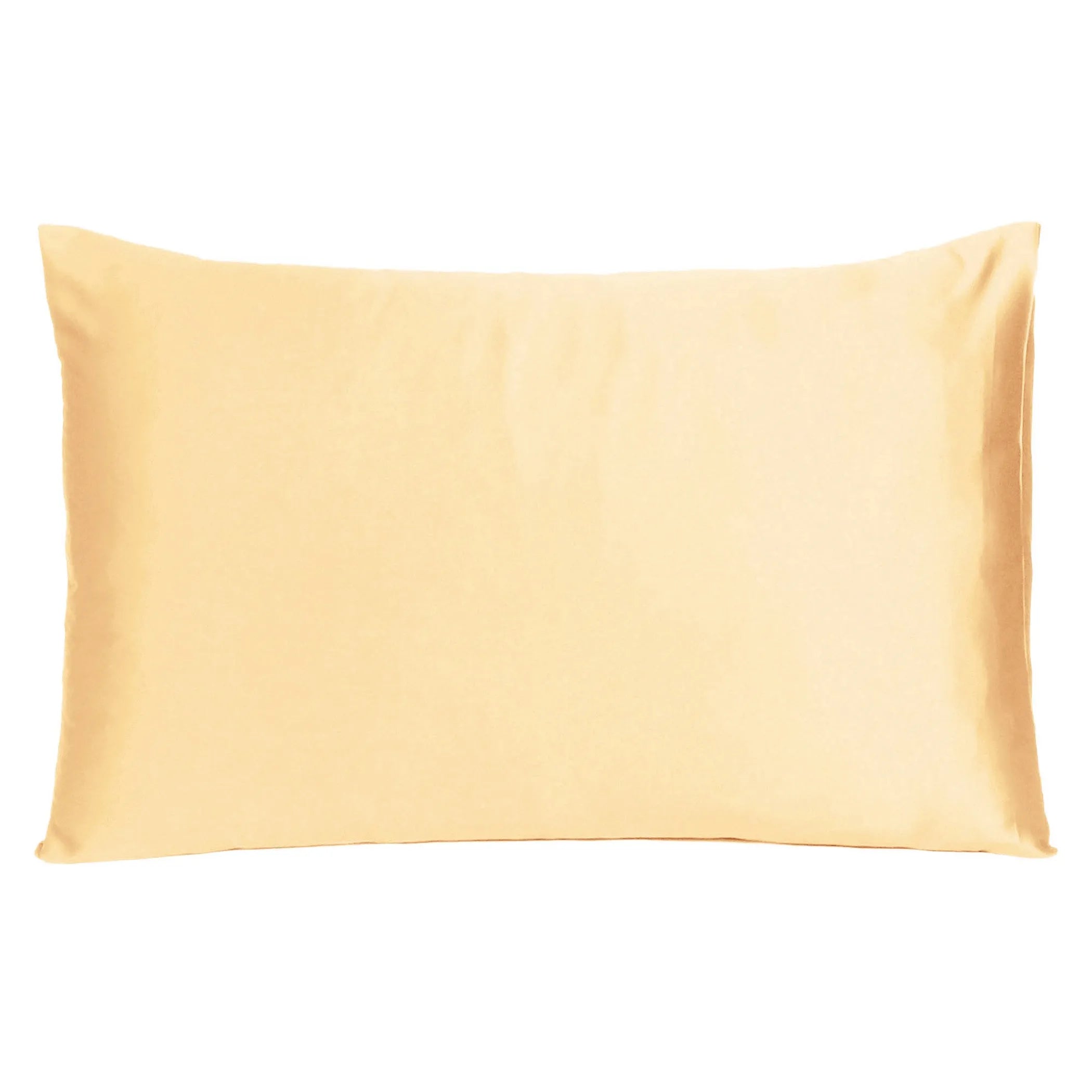 Pale Peach Dreamy Set Of 2 Silky Satin King Pillowcases